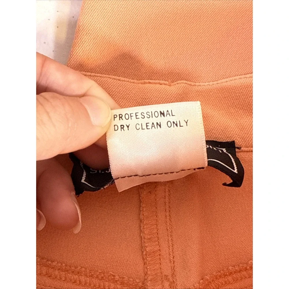 St John Sport Marie Gray Pants Womens Size 4 Light Orange‎ Straight Stretch